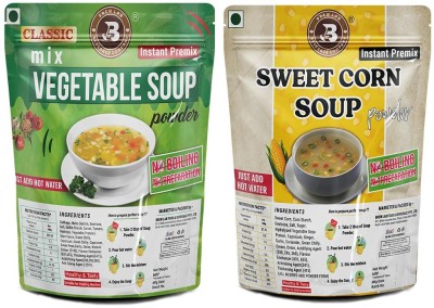 Brew Lab Combo Of Mix Veg & Sweet Corn Soup Powder Mix Just Add Hot Water Instant Premix(Pack of 2, 100 g)