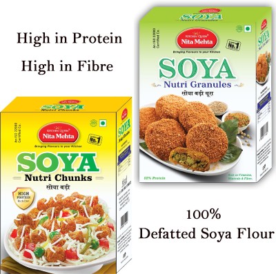 KITCHEN QUEEN NITA MEHTA Soya Granules(400 g, Pack of 2)