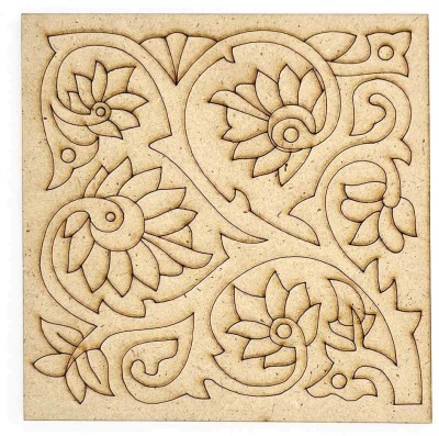 Craft Shop Square Wood Coaster(Pack of 6)