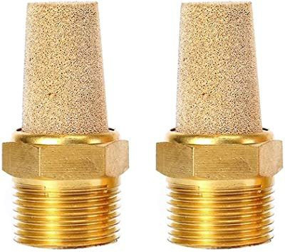 PMW 1/2 Brass Air Pneumatic Mufflers - Pack Of 2 Copper Spark Plugs(Pack of 1)