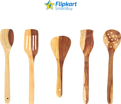 Flipkart SmartBuy Multipurpose Spatula Set of 5 Pcs - 5 - Wooden Spatula(Pack of 5)