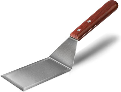 openZest Heat-Resistant Stainless Steel Turner with Wooden Handle for Egg, Burger & More Lifting Spatula(Pack of 1)