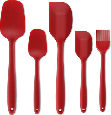 Sprointal Silicone Spatula Set of 5, Heat Resistant, Non-Stick, BPA Free, Seamless Design Non-Stick Spatula(Pack of 5)