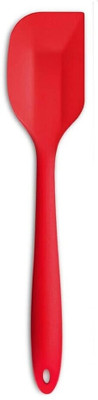 Baskety Silicone Non-Stick Heat Resistant Kitchen Utensil| Spatula Small 20.6cm |Set of 1 Red Non-Stick Spatula(Pack of 1)