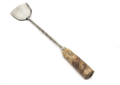 Nyra ® Stainless Steel Chinese Spatula/Palta- Wooden Handle Turner Scraping/Flipping Lifting Spatula(Pack of 1)