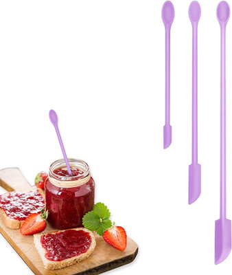 HomeFast Silicone Spatula Set, Mini Jar Scraper Small Silicone Spatula Makeup Spatula Rubber Spatula(Pack of 3)