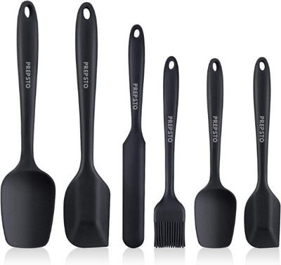 PREPSTO Black Spatula set of 6 SILICONE Non-Stick Spatula(Pack of 6)