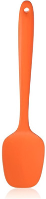 Sugalsu Silicone Spatula Set Seamless One Piece Design Flexible Scrapers (Orange) Non-Stick Spatula(Pack of 1)