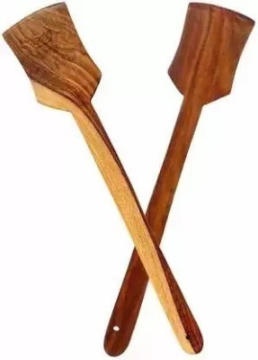 Hubwooden ® Wooden Dosa Spatula, Flip Flat Dosa Spoon (Set of 2) Non-Stick Spatula(Pack of 2)