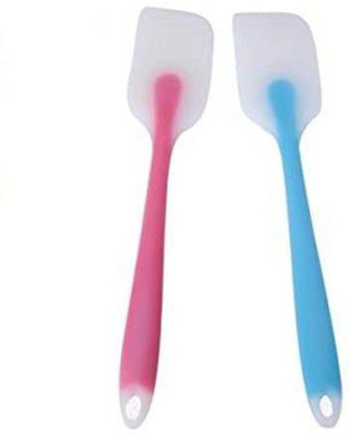 We3 Flexible Heat Resistant Silicone Spatula for Cooking Baking Non Stick Cookware Mixing Spatula(Pack of 2)