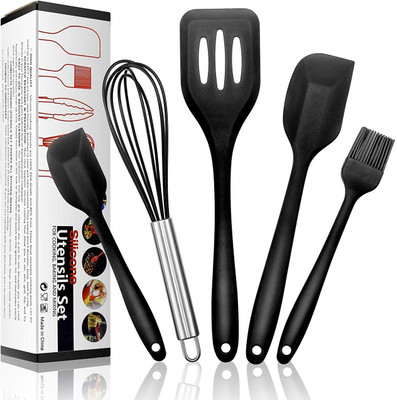 NowExp Silicone Spatula for Cooking Baking & Mixing High Heat Resistant Seamless Design Non-Stick Spatula(Pack of 5)