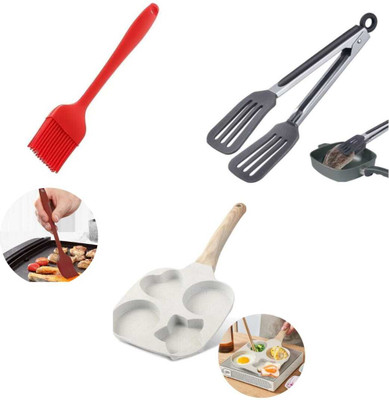 Husaini Mart pan brush tong Non-Stick Spatula(Pack of 3)