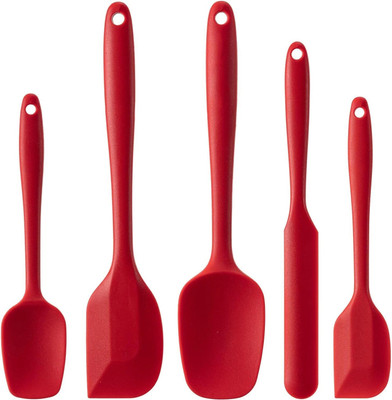 PREPSTO Silicone Spatula set of 5 RED Non-Stick Spatula(Pack of 5)
