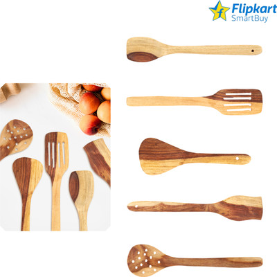 Flipkart SmartBuy Multipurpose Spatula Set of 5 Pcs - 11 - Wooden Spatula(Pack of 5)