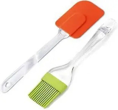 Vasundhara Spatula and Pastry Brush Set, Oil Brush for Cooking, Silicon Brush for Kitchen Non-Stick Spatula(Pack of 1)