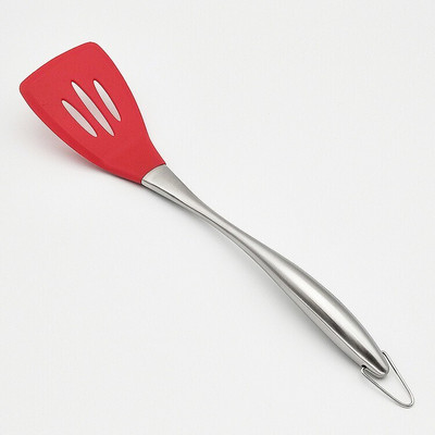Ramkuwar (Steel Slotted Red) Non-Stick Spatula(Pack of 1)