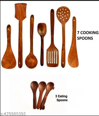 SIFU COLLECTION SHEESHAM-10 Wooden Spatula(Pack of 10)