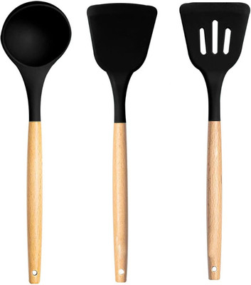 Star Work Heat Resistant Kitchen Turner for Baking Mixing Grilling Serving Food Non-Stick Spatula(Pack of 3)