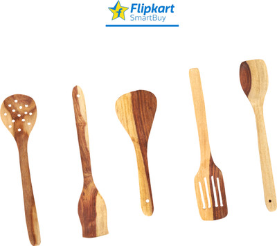 Flipkart SmartBuy Multipurpose Spatula Set of 5 Pcs - 16 - Wooden Spatula(Pack of 5)
