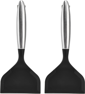 TRIFECTA Fish Spatula Wide Turner with Stainless Steel Handle Non-Stick Spatula(Pack of 2)