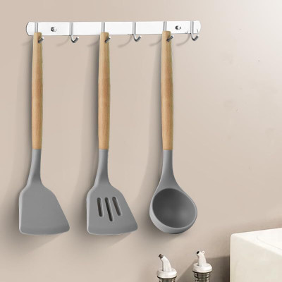 ANADI Silicone Spatula Set,Heat-Resistant Kitchen Tools Cooking Wooden Handle 3pc Non-Stick Spatula(Pack of 1)
