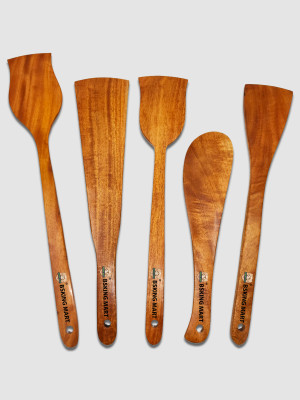 BSKING MART NEEM GDNGSV 05 Wooden Spatula(Pack of 5)