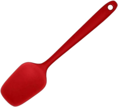 Baskety Silicone Non-Stick Heat Resistant Kitchen Utensil| Spatula Spoon Small 20.6cm |Set of 1 RED Non-Stick Spatula(Pack of 1)