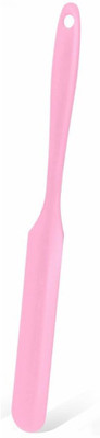 Sugalsu Silicone Jar Scraper with Long Handle Jam Spreader for Peanut Butter (Pink) Non-Stick Spatula(Pack of 1)