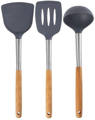 GVJ TRADERS Silicone Handle 3pc set Non-Stick Spatula (Pack of 1) Non-Stick Spatula(Pack of 1)