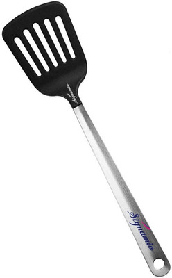 Signamio Steel Handle Nylon Spatula Turner for Nonstick 30.4 * 5. 71 cm Inner Pot Stir Cookware Premium Slotted Spatula Ultra Flexible Slotted Spatula(Pack of 1)