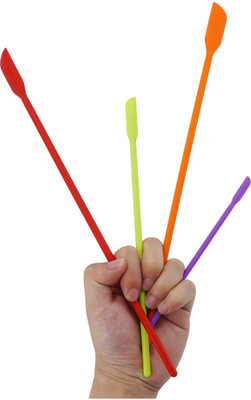 Amulakh Mini Silicone Spatula Set Mixing Sampling Small Rubber Spatula Makeup Bottles Mixing Spatula(Pack of 4)