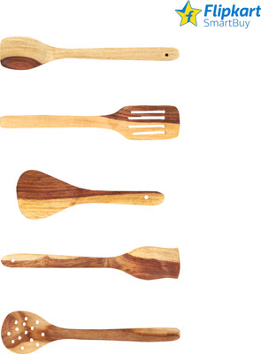 Flipkart SmartBuy Multipurpose Spatula Set of 5 Pcs - 7 - Wooden Spatula(Pack of 5)