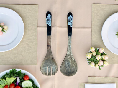 LOKLORE Padma Wooden Salad Server Wooden Spatula(Pack of 2)