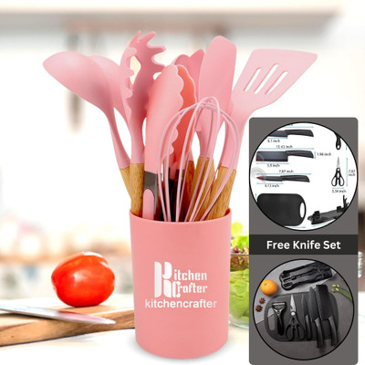 KitchenCrafter Pro LSD-053-B Wooden Spatula(Pack of 12)