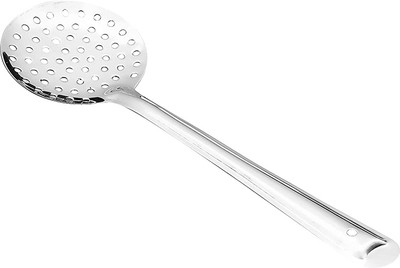 Troozy Heavy Steel Poni/Deep Fry Jhara For Frying Basting/Serving Skimmer(33X9.5X0.2)Cm Non-Stick Spatula(Pack of 1)