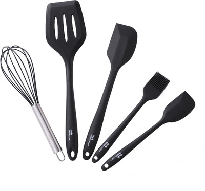 The Better Home Heat Resistant, Flexible & Durable Cookware Set Kitchen Tool Set(Black, Spatula, Whisk)