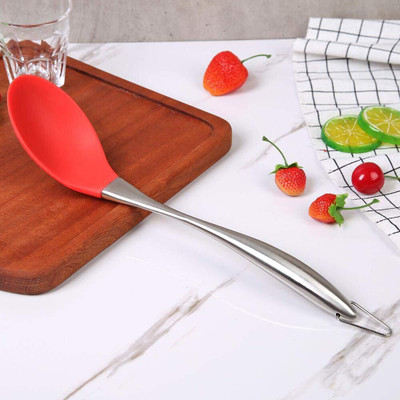 Ramkuwar STEEL SPOON RED Non-Stick Spatula(Pack of 1)