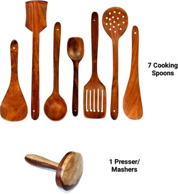 SIFU COLLECTION SHEESHAM-8 Wooden Spatula(Pack of 8)