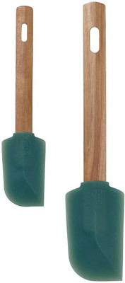 IKEA BÄCKRÖDING Spatula, set of 2, wood/dark grey-green Rubber Spatula(Pack of 1)