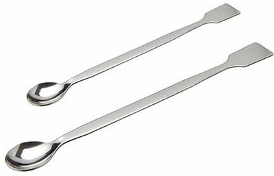 Labzee Combo Laboratory one End Flat One End Size of 6 inch & 8 inch Lifting Spatula(Pack of 2)
