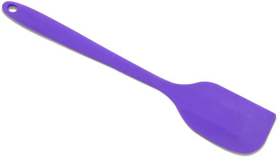 Bakezy Large Heat Resistant Silicone Spatula for Cooking & Baking | Flexible Purple Mixing Spatula(Pack of 1)