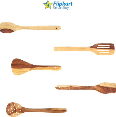 Flipkart SmartBuy Multipurpose Spatula Set of 5 Pcs - 8 - Wooden Spatula(Pack of 5)