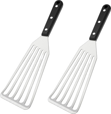 Baskety Stainless Steel Fish Slice Flexible Fish Turner, Big Set of 2 Non-Stick Spatula(Pack of 2)