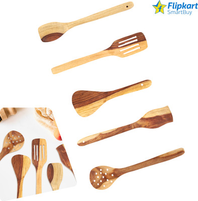 Flipkart SmartBuy Multipurpose Spatula Set of 5 Pcs - 15 - Wooden Spatula(Pack of 5)
