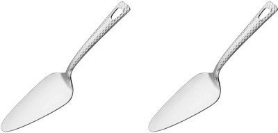 GAFFEL Stainless Steel 2 Pcs Cake Spatula/Cake,Pie,Pastry,Pizza Server Hammered Handle Lifting Spatula(Pack of 2)