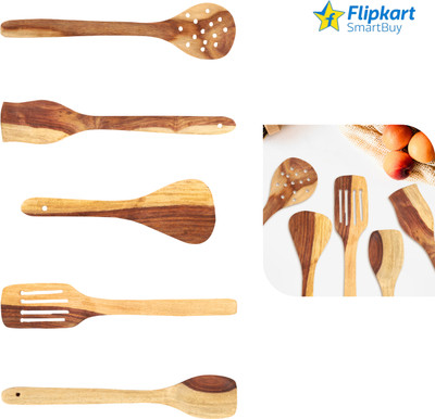 Flipkart SmartBuy Multipurpose Spatula Set of 5 Pcs - 10 - Wooden Spatula(Pack of 5)