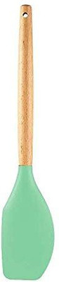 KUNYA Heat Resistant Cooking Silicone Spatula With Wooden Handle Non-Stick Spatula(Pack of 1)