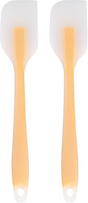 Sugalsu Food-Grade Translucent Silicone Spatula BPA-Free Non-Stick Spatula (Orange) Mixing Spatula(Pack of 2)