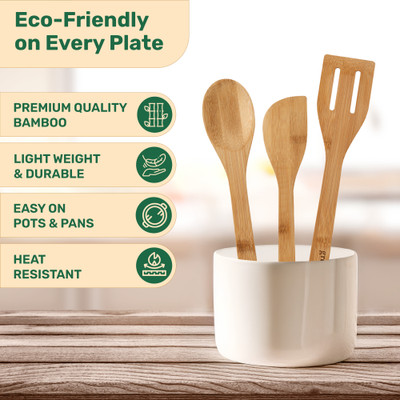 Greener Chef Stu-8827 Wooden Spatula(Pack of 3)