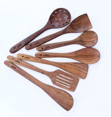 SMT Spatula Set of 7 Kitchen Tool Set Wooden Spatula(Pack of 1)